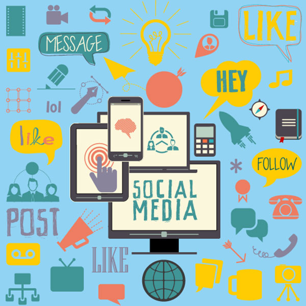 organic social media illustration