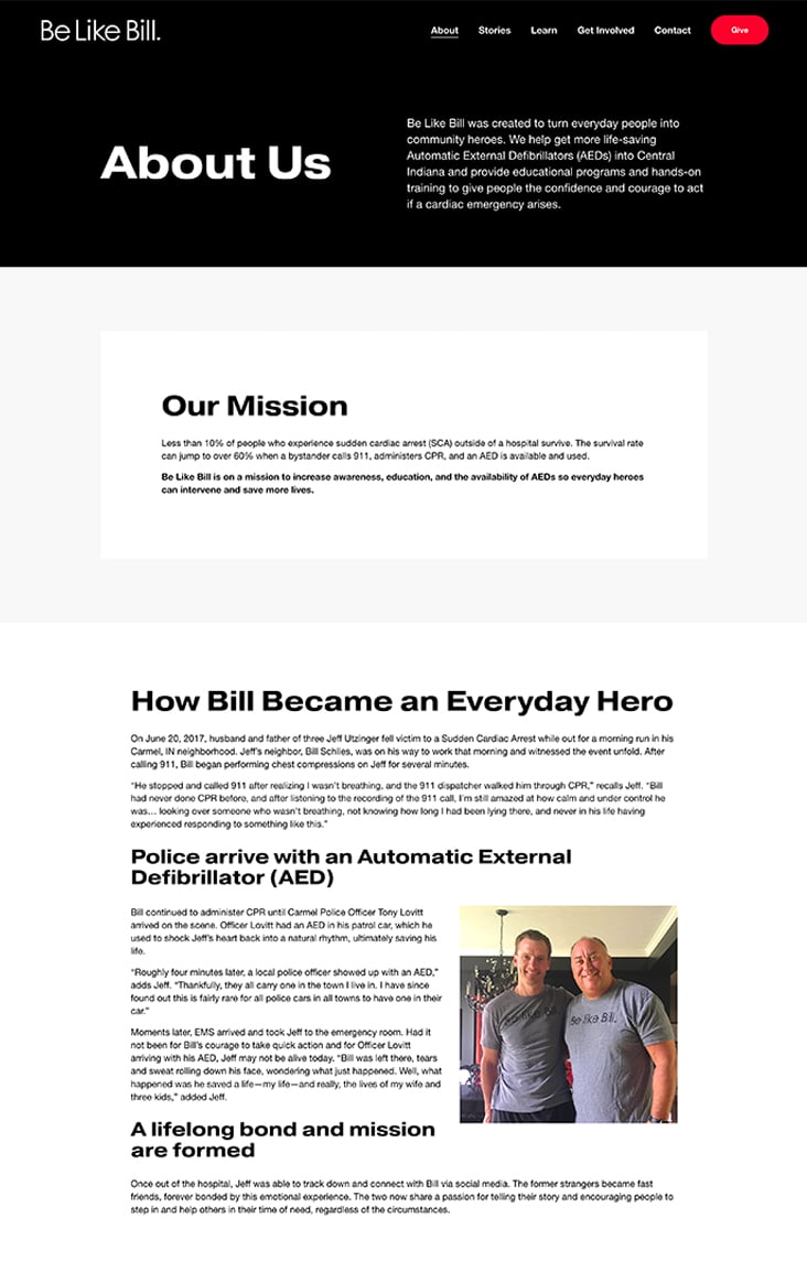 Be Like Bill About page preview