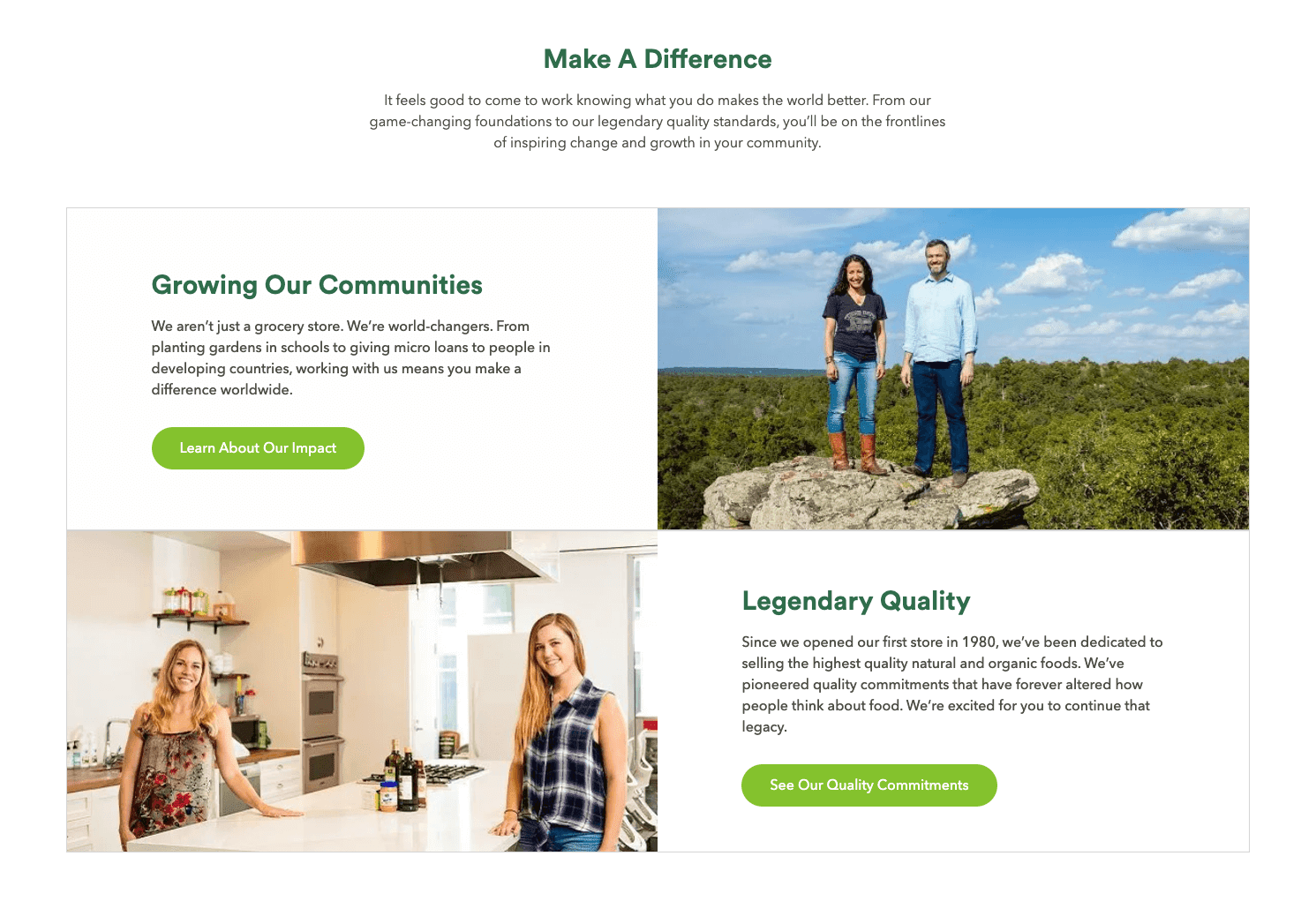 Whole Foods’ careers website