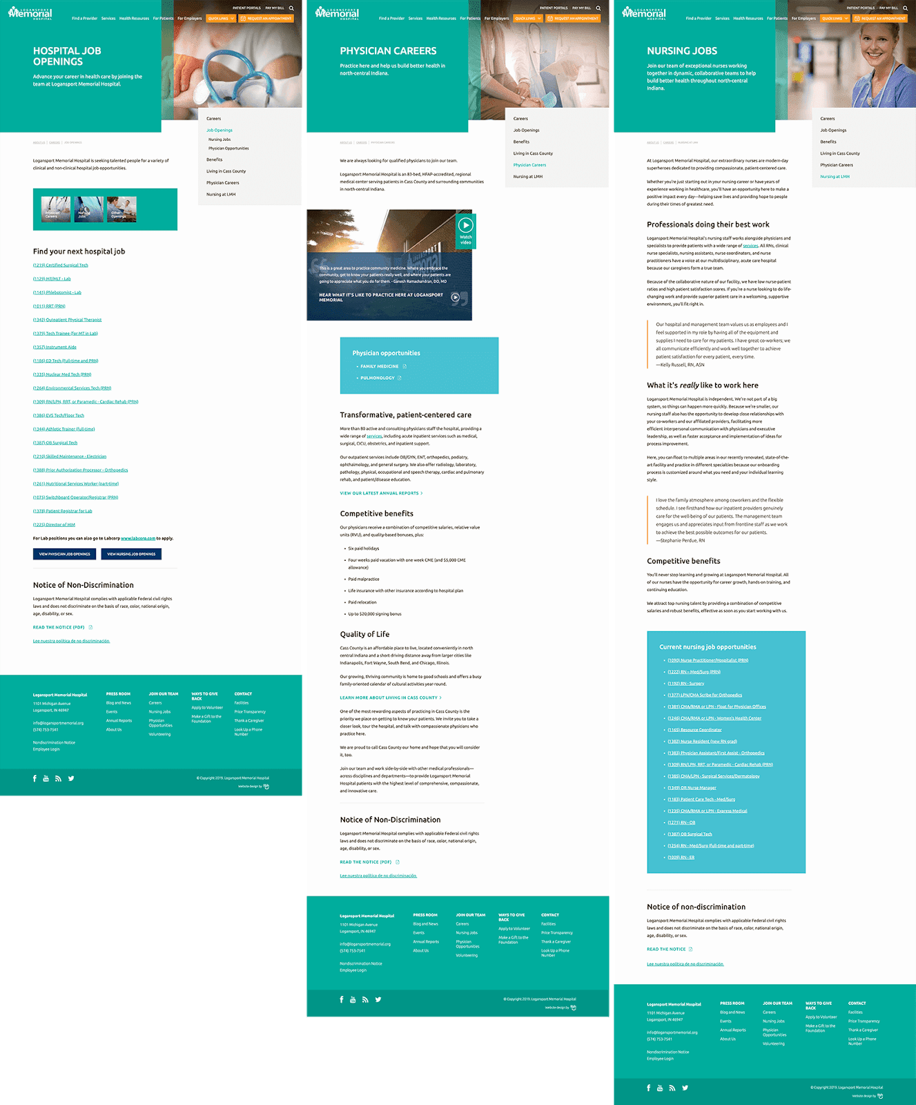 Logansport Memorial Hospital’s careers website