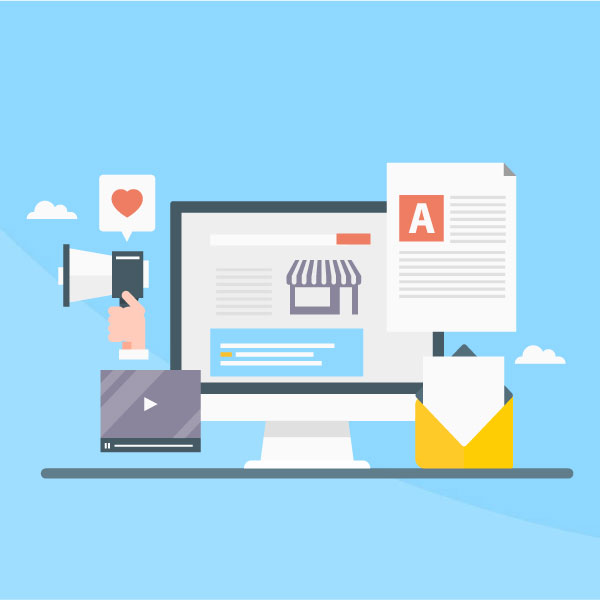 illustration of content marketing for small businesses