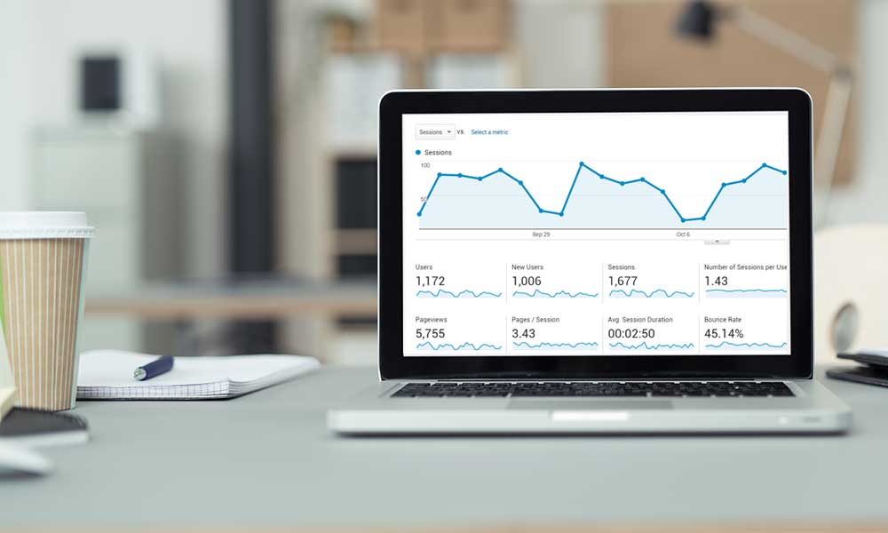 Example of Google Analytics dashboard
