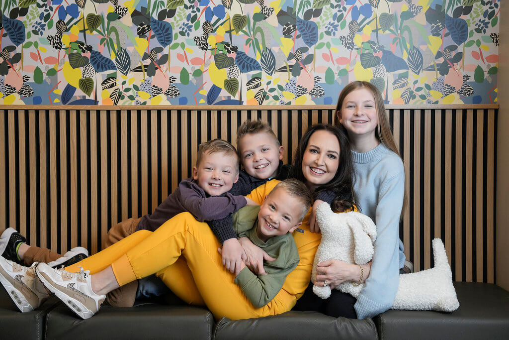 Pediatric Dentist Laura Juntgen with her kids