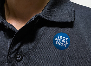 Example of how hospitals and medical practices can use affordable stickers to create buzz about their services