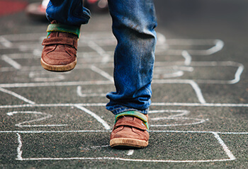 Example of using hop scotch for healthcare guerrilla marketing