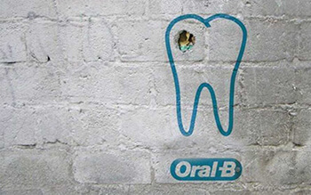 Example from Oral-B’s street healthcare guerrilla marketing campaign
