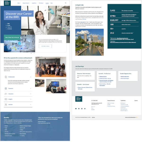 IBRI's careers webpage for recruitment