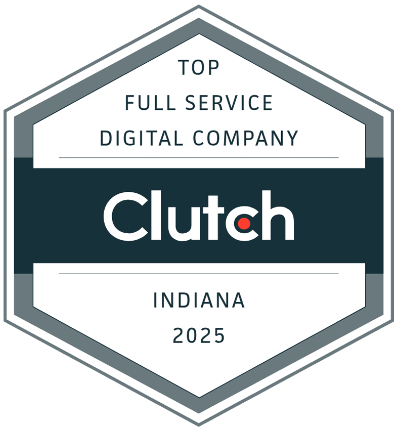 Clutch badge for Top full service digital company in Indiana 2025