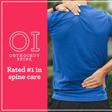 OrthoIndy spine care Facebook carousel ad