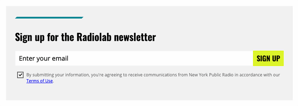 website podcast example: Radiolab