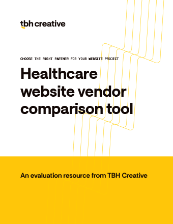 Cover of "Healthcare website vendor comparison tool" guide