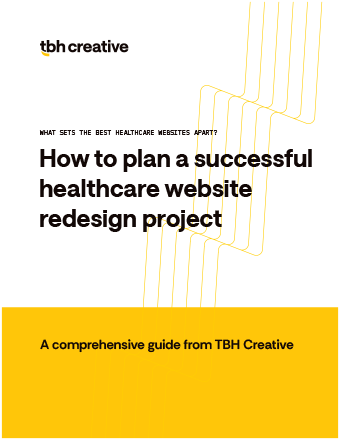 Cover of the "How to plan a successful healthcare website redesign project" guide