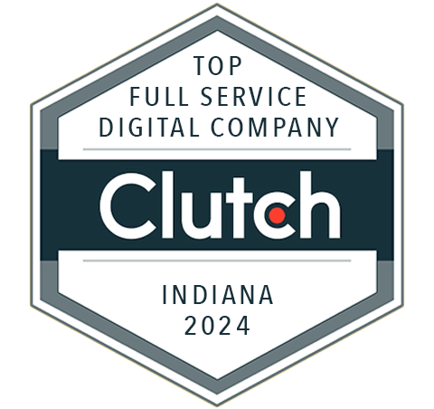 clutch award, top full service digital company - indiana, 2024