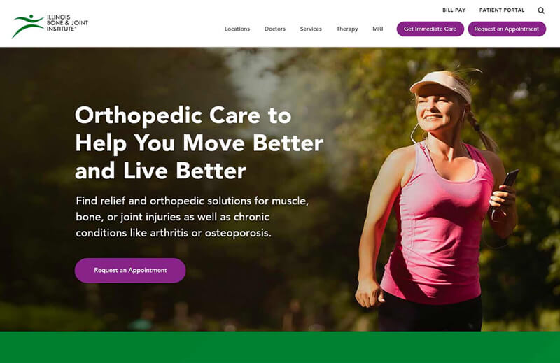 AI tools can help you align stock website images and branding, as shown in this example from IBJI's homepage. 